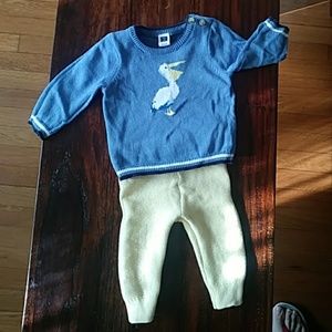 Janie and Jack baby boy set of sweater and pants